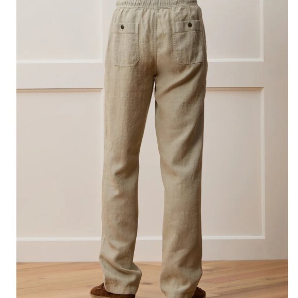 Todd Snyder Linen Beach Pant in Desert Sage - Picture 2 of 4